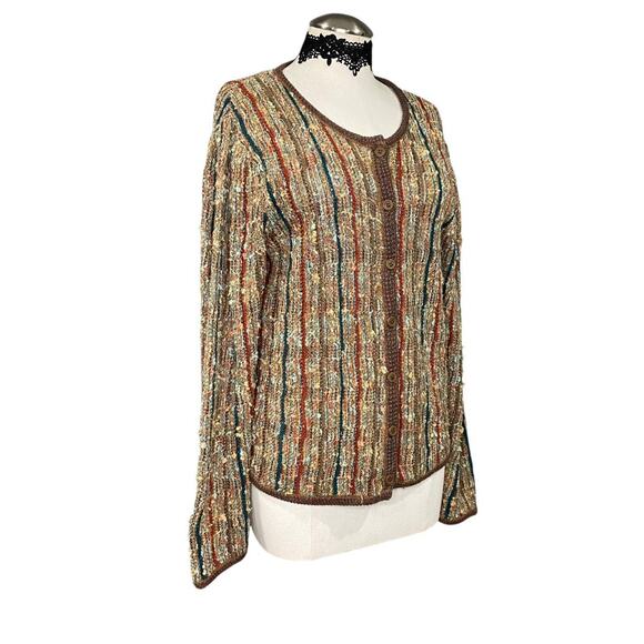 Act iii Vintage 90's Knit Cottagecore Granny Core Button Down Cardigan - Picture 2 of 8